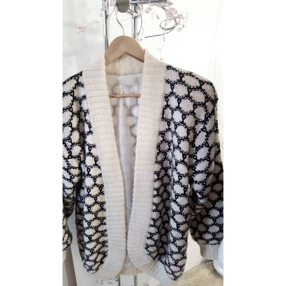 Vintage🔥SALE⚡Padded Shoulder Knitted Cardigan Sweater Jacket